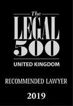 The Legal 500 recommended lawyer 2019