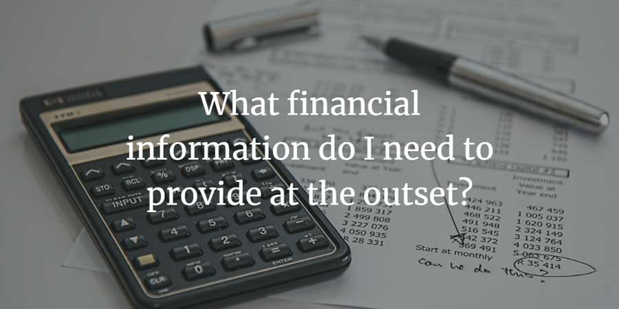 Necessary financial information to provide