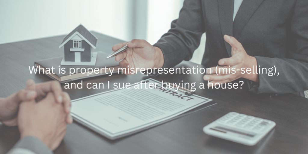 property misrepresentation negotiation