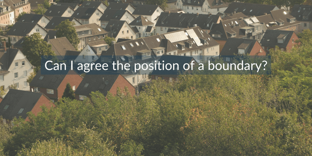 position of a boundary